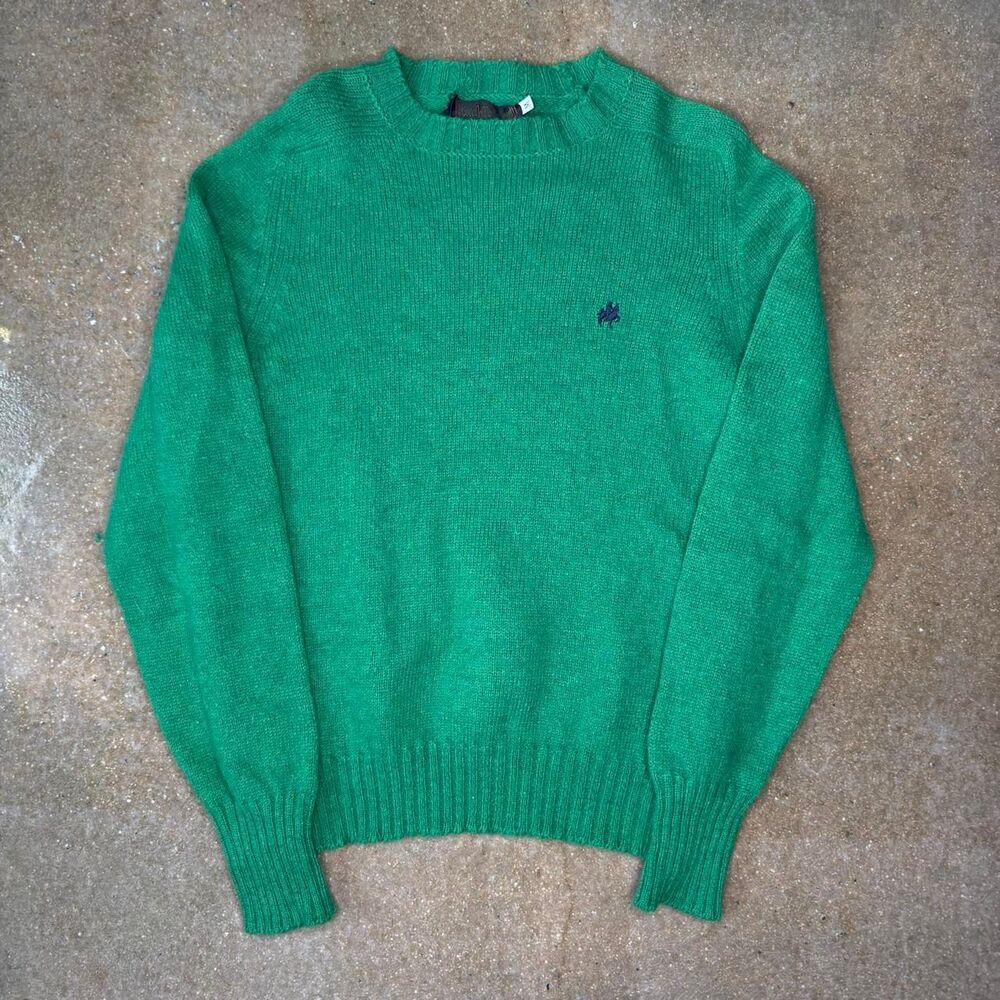 Vintage Saddlebred Wool Blend Crewneck Sweater Men's M Green Equestrian Knit